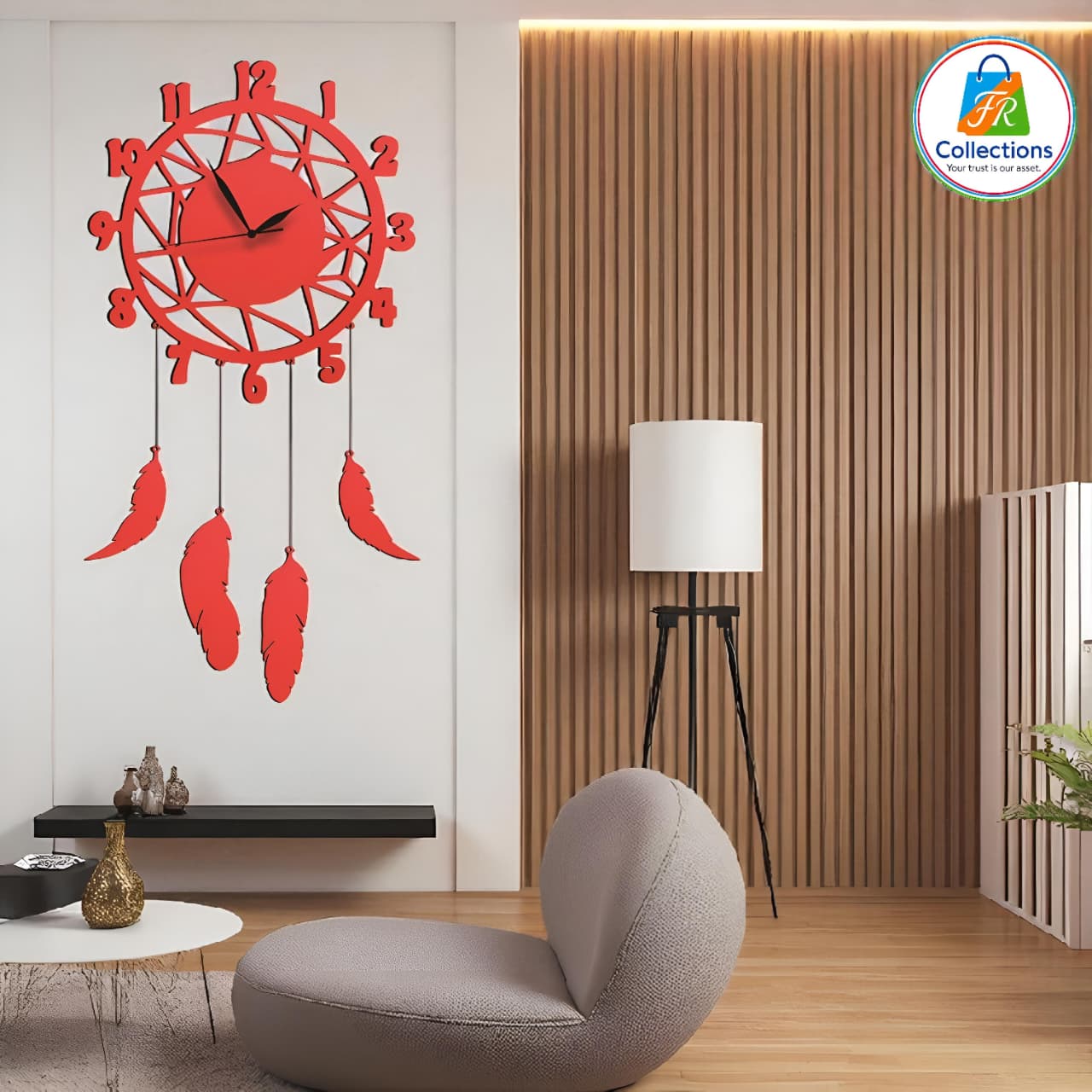 Dreamcatcher Wall Clock – Artistic Hanging Design | FR Collections - Image 4